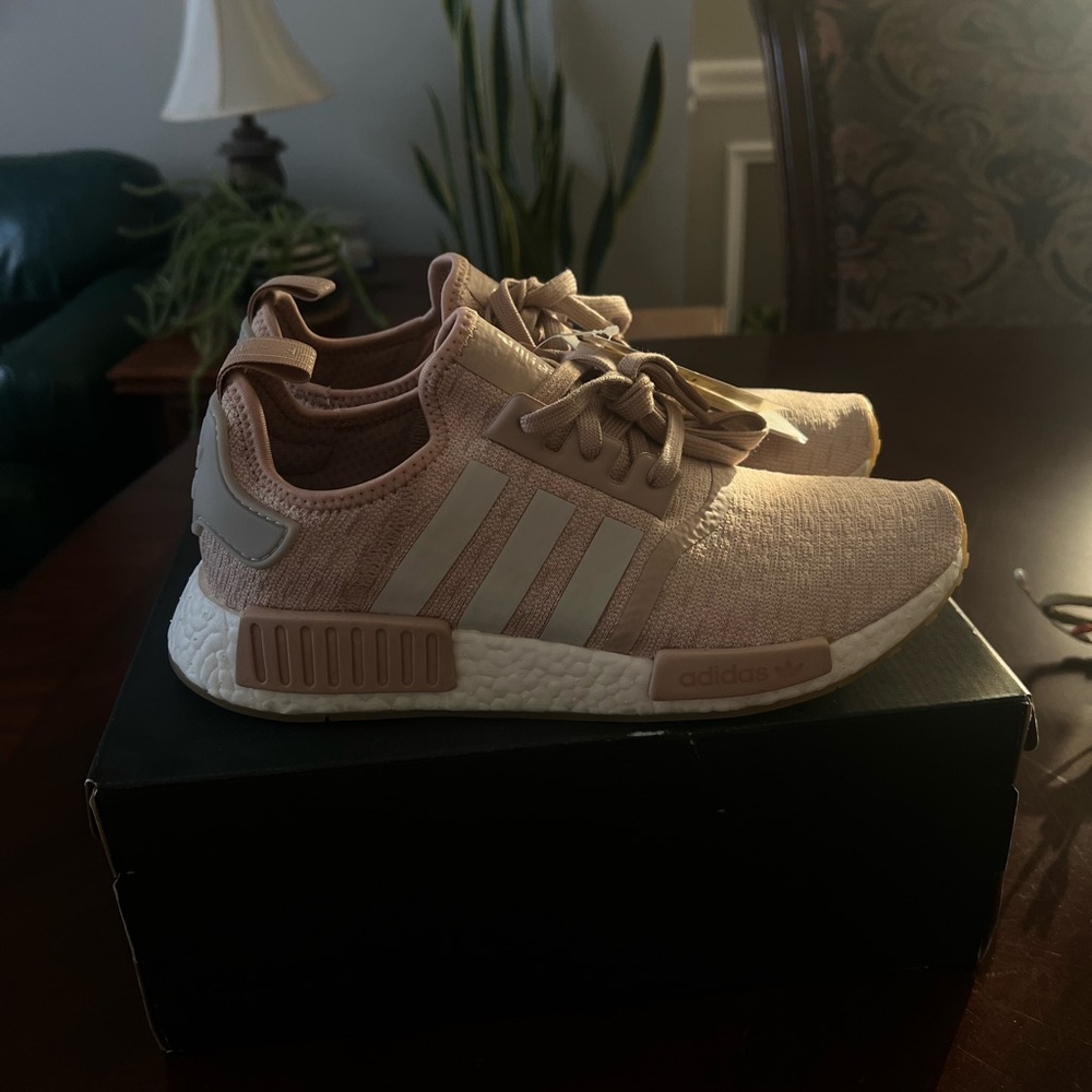 NWT Adidas NMD R1 Ash Pearl/Chalk Pearl (Women's)